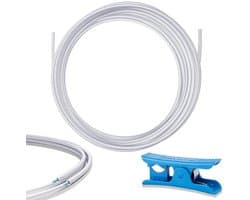 5 Meter PTFE Teflon Buis 4mm OD x 2.5mm ID met Pijpsnijder - Witte Kunststof Slang voor 3D-printer