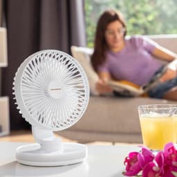 Oplaadbare Mini Ventilator met 4 Snelheden en 3 standen LED-verlichting — thumbnail 2