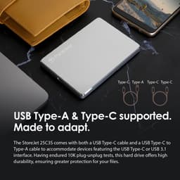 1TB Externe Harde Schijf USB 3.1 Slank Aluminium Ontwerp — thumbnail 5