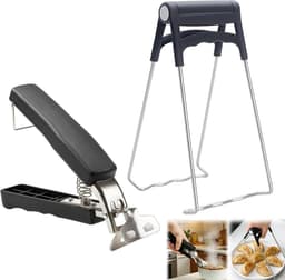 keukentangen - RVS-grippers voor hete platen- Anti-verbranding - Multifunctionele tang voor magnetron - Airfryer Tang - 2 Stuks — thumbnail 1