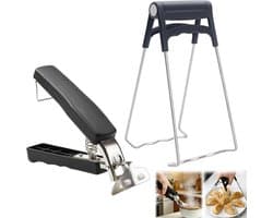 keukentangen - RVS-grippers voor hete platen- Anti-verbranding - Multifunctionele tang voor magnetron - Airfryer Tang - 2 Stuks