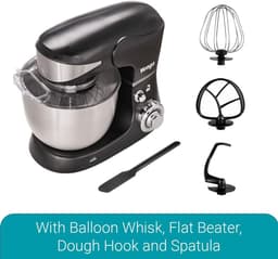 Standmixer 5 Liter Roestvrij Staal 1000W met 4 Accessoires en Receptenboek - Zwart — thumbnail 5