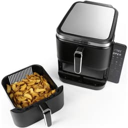 GOURMETmaxx FryUp Vertical Double Chamber Hot Air Fryer | vertical air fryer | folding touch display | 32% more space-saving | capacity 10L | hot air fryer 2 chambers — thumbnail 5