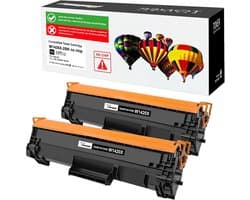 2x Zwarte Toner Cartridge 142X (W1420X) Hoge Opbrengst, Zonder Chip, Inclusief Gereedschap