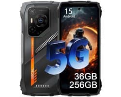 OSCAL PILOT 3 Robuuste Smartphone 5G - 36GB RAM - 256GB ROM - 6,78inch 120Hz- 7500mAh - Android 15 - IP68/IP69K - Dual SIM - GPS - NFC - OTG - Zwart