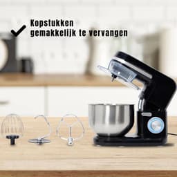 DYNA® Mixer met mengkom - Mixer - Mixer met mengkom keukenmachine - Zwart - ‎37cm x 24cm x 32cm; 4.4 kg — thumbnail 4