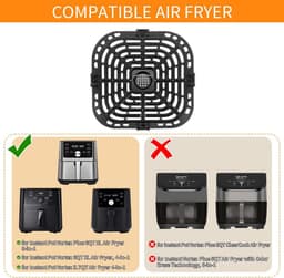 Airfryer Bakplaat en Rooster Vervanging voor 6 Liter Modellen - Antiaanbak en Vaatwasmachinebestendig — thumbnail 7