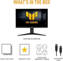 ASUS TUF Gaming VG27UQEL5A - 4K UHD Gaming Monitor - 4K 80Hz, FHD 310Hz Dual Mode - Stereo Speakers - 1ms - 27 inch — thumbnail 3