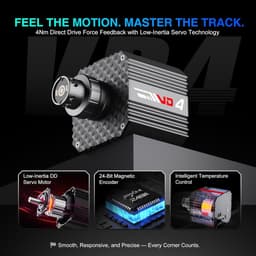PXN VD4 Bundel - Direct Drive Racing Stuur - 4 Nm - W AS Stuurwiel - PD HM 2-Pedaalset - 400° Rotatie - PC Windows - Zwart — thumbnail 3