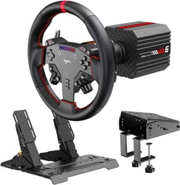 PXN VD6 Bundel - Sim Racing Stuur - Direct Drive 6 Nm - W AS Racestuur - PD HM Hall Pedalen - 400° Rotatie - Vibratiefeedback - PC Windows 7-11 - Zwart — thumbnail 1