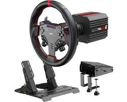 PXN VD6 Bundel - Sim Racing Stuur - Direct Drive 6 Nm - W AS Racestuur - PD HM Hall Pedalen - 400° Rotatie - Vibratiefeedback - PC Windows 7-11 - Zwart