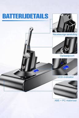 Vervangende Accu / Batterij voor Dyson V8 met filterset Accu / Batterij / 3500 mah met filter — thumbnail 2