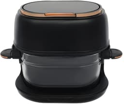 Sensova - Airfryer 4L - 1350W met Zichtbare Glazen Bakmand - LED-Touchscreen en Timer 0–120 min - Heteluchtfriteuse / Heteluchtoven 60-190 °C - PFAS- en BPA-Vrij - EU-stekker - Modern Zwart-Wit Design — thumbnail 2