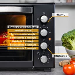 AMA® Heteluchtoven - Oven - Airfryer Oven - Zwart - 45 Liter — thumbnail 9