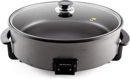 Aurixi® Partypan -Airfryer -Hapjespan - 1500 W - 40 cm Diameter - Grijs -41 cm x 47 cm x 18 cm — thumbnail 4