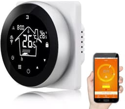 Inbouw Thermostaat | Wifi | App bediening | 4 draads | Programmeerbaar schema | Spraakbesturing | CV en Boiler | Zwart — thumbnail 2