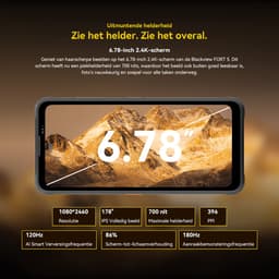 Blackview FORT 5 - Robuuste Smartphone - 4G - 36GB RAM - 256GB ROM - 6.78 inch 120Hz - Robuuste Telefoon - Nachtzicht - Android 16 - NFC - GPS - Zwart — thumbnail 8