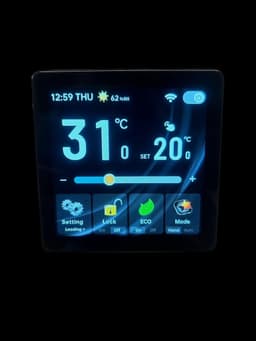 Inbouw Thermostaat | Wifi | Touchscreen bediening | App bediening | Inbouwmontage | CV installatie | Tuya Smart Life | Zwart — thumbnail 3