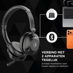 Floki® WH70 – Draadloze Headset met Microfoon – Bluetooth Dual Connect – Noise Cancelling – Koptelefoon - Hoofdtelefoon — thumbnail 2