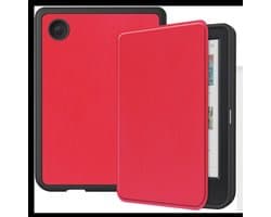 E-Reader Hoes Geschikt voor Kobo Clara Colour / Clara BW | Book Case met Sleep/Wake Functie | Kunstlederen Beschermhoes | Rood