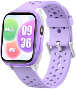Smartwatch Kinderen – Hartslag – Camera – Stappen – Zaklamp – Paars — thumbnail 1
