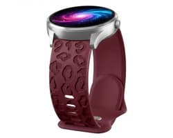 Bordeaux rood silicone horloge band dames heren geschikt voor 18mm smartwatch – classic soft replacement strap – verstelbare sport stijl