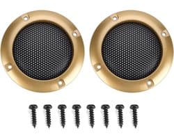 2 Inch Speaker Mesh - Decoratieve Cirkel Subwoofer Grill Guard - Auto Beschermende Cover - 2 Stuks - Goudkleurig