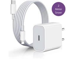 Viewr 25W Origineel Snellader - 2 Meter Oplaadstekker - Oplader - Lader geschikt voor Lightning 14/13/12/11/Xr/Xs/Xs Max/8/8 Plus/ Pro