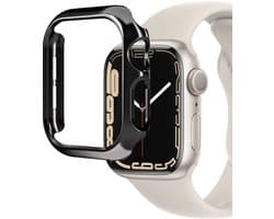 MY PROTECT - Bumper Hoesje Geschikt Voor Apple Watch 45mm - Bescherm Case - Zwart