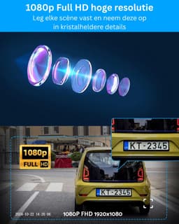 DVDSS® Dashcam voor auto voor en achter - Dashcam met parkeerbewaking - 1080p - Zwart — thumbnail 4