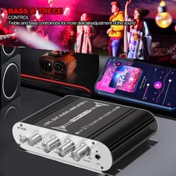 2.1 Kanaals Bluetooth Mini Stereo Versterker met Hoofdtelefoonaansluiting - Krachtige Hi-Fi Audio — thumbnail 2