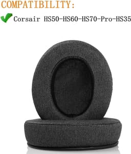 Vervangende pads voor Gaming Headset - Comfortabel en Duurzaam - Zwart - Gemakkelijk te Vervangen — thumbnail 5