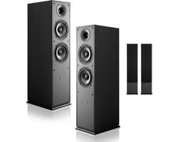 VEVOR Passief 2-Weg Staande Luidsprekers, Paar met 1-Inch Tweeter en Twee 6,5-Inch Woofers, 400W Piekvermogen, Frequentiebereik van 65Hz-20kHz, Robuuste MDF-Behuizing, voor Thuisaudio, Paar