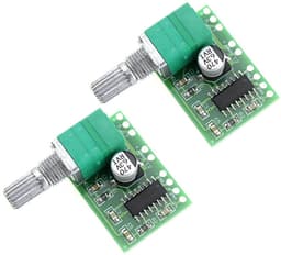 2 Stuks Mini 5V Digitale 2 Kanaals Audio Versterker Module met Volumeknop — thumbnail 1