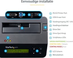 Standalone HDD/SSD Eraser met USB 3.0 - 9 Veiliginspanningsmodi en LCD-display — thumbnail 4
