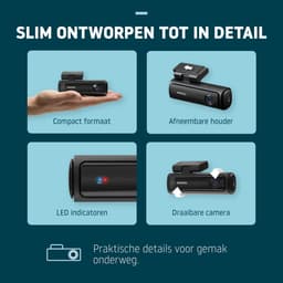 Nordväl DC202-2CH Dashcam – Incl. 128GB SD Kaart & Parkeermodus kabel set – 4K Ultra HD voor en 2K QHD achter – Wifi – GPS – Parkeermodus – Dashcam voor auto - Auto Camera — thumbnail 3