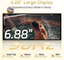 Slimme Smartphone met 6,88 inch HD+ Scherm en 128 GB Opslag voor Mobiele Telefoon — thumbnail 7