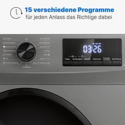 Bomann WA 7185 T Wasmachine - 8KG - 1400 toeren - 15 programma's - Stoomfunctie - Energieklasse A - 10 jaar motorgarantie — thumbnail 6