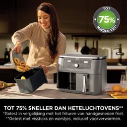 Ninja Dubbele Airfryer XXL - 9.5 L - Nieuw 2026 Model - 40 tot 240 Graden - 2470 W Vermogen - Dual Zone Technologie - DZ400EU — thumbnail 9