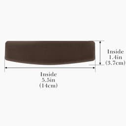 Allecto - Velours vervangende hoofdband - Sennheiser compatibel - bruin - HD 598/598SE/598CS/595/569/559/558/555/518/515, Game ONE, PC360, PC373D hoofdtelefoon. — thumbnail 2