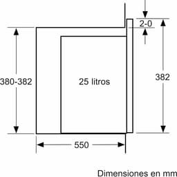 Inbouw Magnetron - Oven Grill - Snel Eten Bereiden - Aqualisis Reiniging - 38 cm - Wit — thumbnail 2
