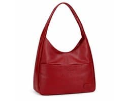 Veldy schoudertas rood - Mooie schoudertas / laptop tas - Dames tassen - Rood