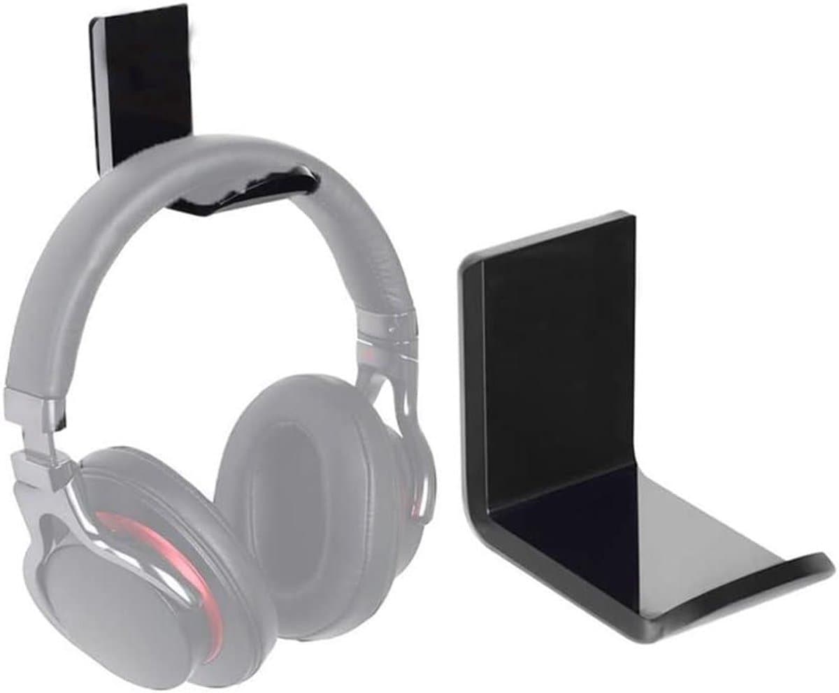 Allecto - Hoofdtelefoon Houder - Bureau Mount - Grijs - Headset Hanger - met Lijm - Game Controller - Houder - Geschikt voor Algemene Gaming - Grijs Model - Houder voor Hoofdtelefoon en Game Controllers op Bureau. — afbeelding 1