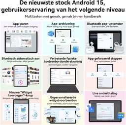 KINGRID T20 Tablet - 24GB RAM - 256GB ROM - Met Toetsenbord - Met Lederen Hoesje - Android 15 - 10.1 inch - 5000mAh - OTG - Grijs — thumbnail 4