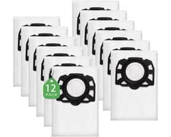 Namajunas - Stofzakken - Stofzuigeraccessoires - 12 stuks KFI 487 stofzuigerzakken voor Kärcher WD4, WD5, WD6, WD5P, WD6P, MV 4, MV 5, MV 6 stofzuiger - voor nat-/droogzuiger en wasstofzuiger - vervangt 2.863-006.0 zakken