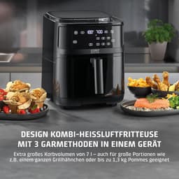 Extra Grote Heteluchtfriteuse met Stoomfunctie 7 Liter - Gezond Frituren en Stomen — thumbnail 2