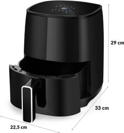 Nexvo® Mini airfryer - Airfryer - Airfryer klein - Zwart - ‎26cm x 30cm x 35cm — thumbnail 9