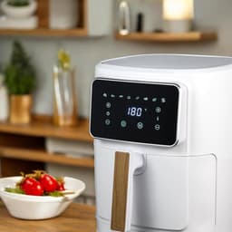 Heteluchtfriteuse - Airfryer - Gezond Koken - Keramische Coating - 6.9 Liter - Wit — thumbnail 5