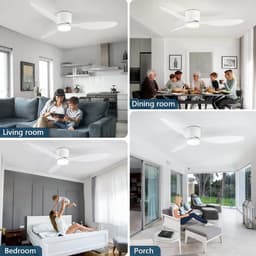 Trexxo - ventilator - ventilator plafond - Ventilator LED lamp - ø 132 cm - Met afstandsbediening - 6 snelheden - Dual modus voor winter en zomer — thumbnail 3