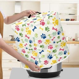 Keukenapparaat Cover - Apparaat Beschermhoes - Keuken Decoratie - Vlekbestendig Materiaal - 35 x 35 cm - Regenboog Hondenpoot — thumbnail 3